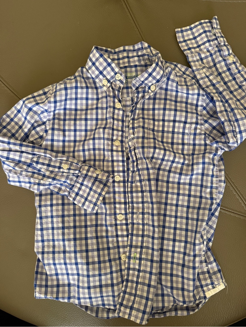 4T Crewcuts Blue purple Plaid Button-Down Shirt toddler boys